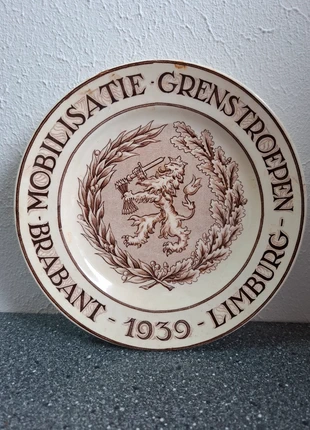 Wandbord mobilisatie grenstroepen 1939/plaque murale, merk: N.V. De Sphinx Maastricht, staat: Goed, € 15,00, € 16,45 inclusief Kopersbescherming