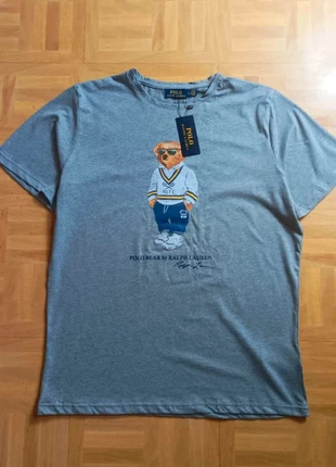 T-shirt Polo Ralph Lauren Bear Gris Col Rond - édition RLTC neuf - Taille L, marque: Ralph Lauren, état: Neuf avec étiquette, taille: L, 55,00 €, 58,45 € Protection acheteurs incluse