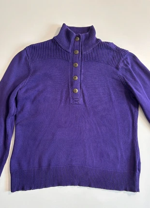 Pull violet à col montant boutonné – Lauren Ralph Lauren – Taille XL, brand: Ralph Lauren, condizioni: Ottime, taglia: XL / IT 46 / EU 42, €14.50, €15.93 include la Protezione acquisti Pro