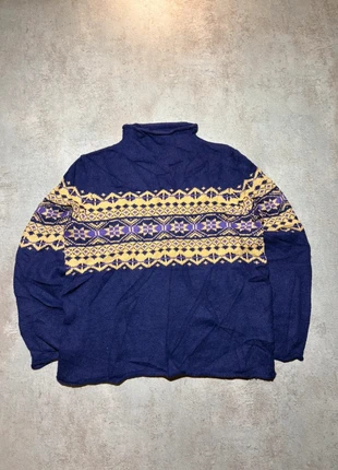 Pull-over d’hiver à motifs vintage | Taille M | Couleur Marine/Violet, marque: Vintage, état: Très bon état, taille: M / 38 / 10, 12,00 €, 13,30 € Protection acheteurs incluse