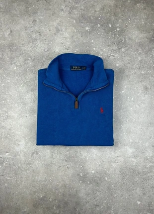 Half-zip Un Quart Zip Pull Col Camionneur Ralph Lauren Taille S Homme Bleu Marine Logo Brodé Coton, marque: Ralph Lauren, état: Très bon état, taille: S, 52,50 €, 55,83 € Protection acheteurs (Pro) incluse