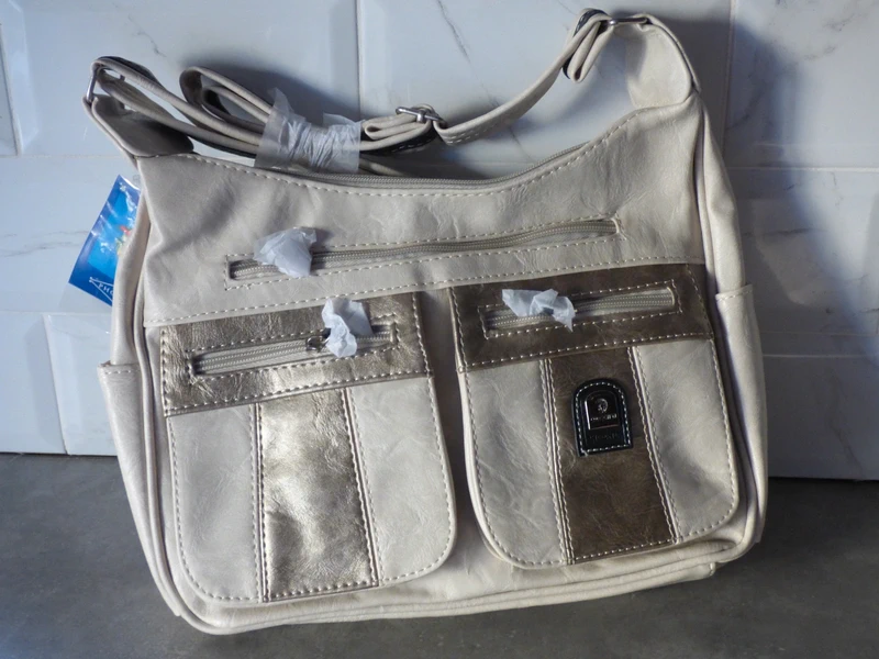 Sac a main écru & doré - photo numéro 2