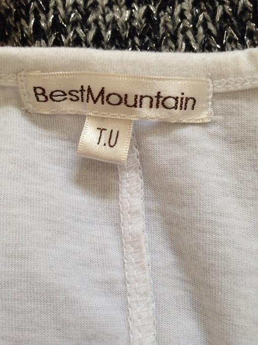 T-shirt manches longues blanc étoile noire brillante Best Mountain 4