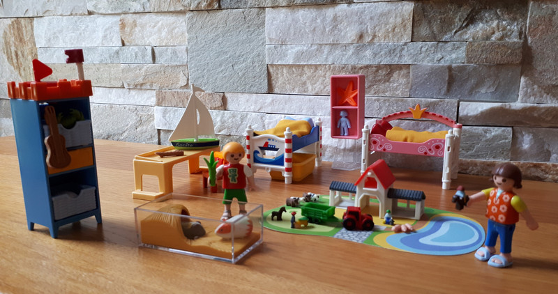 Jeu de construction - enfant - Chambre des enfants avec lits décorés -  Playmobil 5333