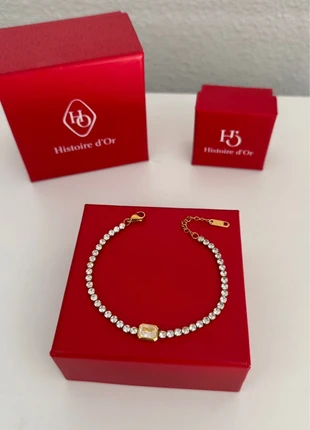 bracelet doré alliance de diamant ligne de strass pierre précieuse zircon luxe, marque: histoire d'or, état: Très bon état, 17,00 €, 18,55 € Protection acheteurs (Pro) incluse