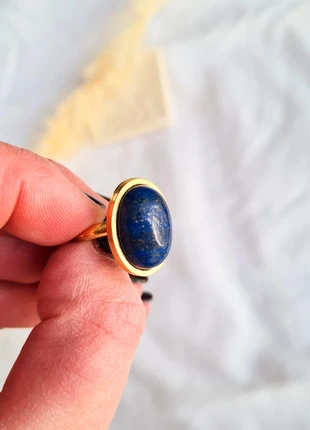 Bague en acier et Lapis-lazuli- neuve, marca: tsypora, estado: Muy bueno, tamaño: Ajustable, 15,00 €, 16,45 € Protección al comprador Pro incluida