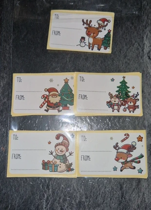 25 christmas naamstickers, merk: Stickers, staat: Nieuw zonder prijskaartje, € 1,00, € 1,75 inclusief Kopersbescherming