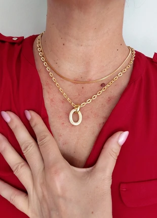 Delicado collar dorado capas, état: Neuf sans étiquette, 5,80 €, 6,79 € Protection acheteurs incluse