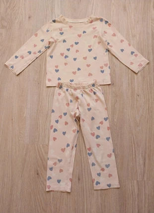 Pyjama imprimé coeur en coton rose clair H&M Taille 2 ans, marque: H&M, état: Bon état, taille: 24-36 mois / 92 cm, 3,00 €, 3,85 € Protection acheteurs incluse