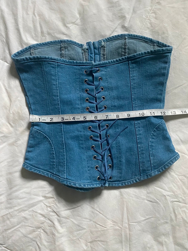 Laced Denim Corset Top 3