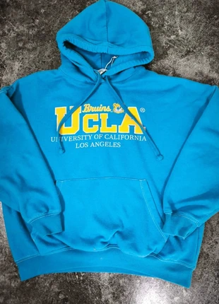 Véritable hoodie universitaire vintage UCLA – bleu logo jaune, taille M/38, brand: UCLA, condition: Good, size: S / 36 / 8, €24.00, €25.90 includes Buyer Protection Pro
