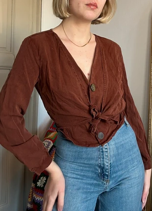 Chemisier Terracotta Bershka, marke: Bershka, zustand: Sehr gut, größe: S / 36 / 8, 8,00 €, 9,10 € inklusive Vinted-Käuferschutz