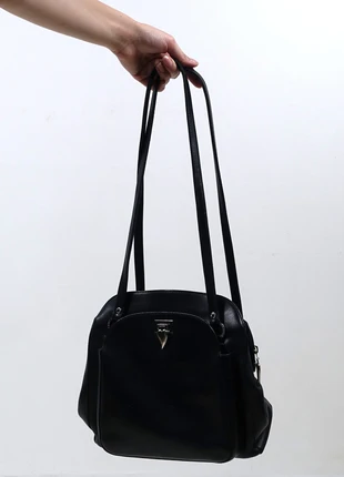 Sac Lancaster rétro cuir noir vernis – format moyen, convertible sac à dos / sac à main, marca: Lancaster, estado: Bueno, 20,00 €, 21,70 € Protección al comprador incluida