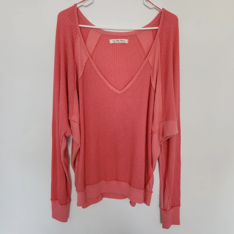 Free People We The Free Boho Oversized Long Sleeve Top M 1