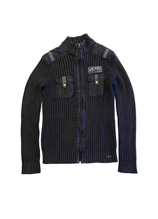 Ribbed Multipocket Zipup Sweater, merk: Vintage Dressing, staat: Heel goed, maat: L, € 37,00, € 39,55 inclusief Kopersbescherming