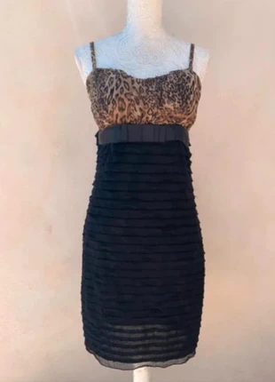 Robe drapée noire et léopard, condition: New with tags, size: M / 38 / 10, €19.00, €20.65 includes Buyer Protection