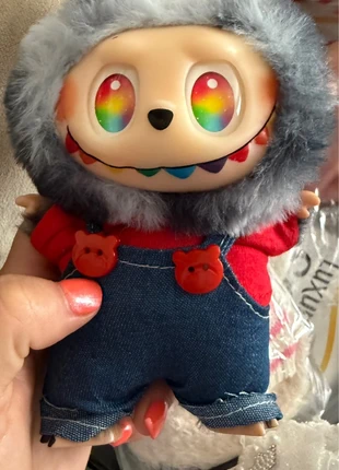 Labubu The Monsters Red T-shirt and Dungaree Set, brand: POPMART, condition: New without tags, size: One size, £4.50, £5.16 includes Buyer Protection