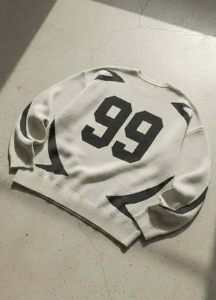 Pull-over décontracté en coton, style unisexe, avec impression géométrique contrastée., marque: Geometric Unity, état: Très bon état, taille: M, 59,90 €, 63,60 € Protection acheteurs incluse