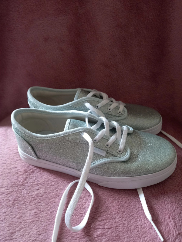 Silver clearance glittery vans