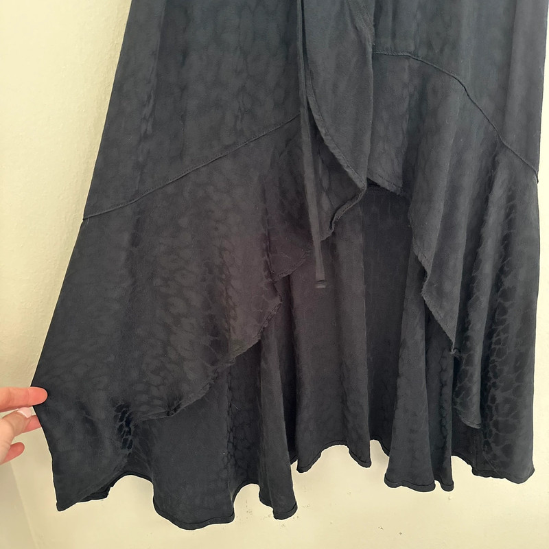 Abercrombie & Fitch Black Wrap Dress in Animal Print 4