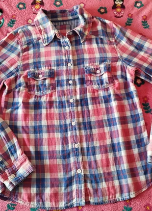 👚 Camisa de flanela xadrez 12 anos, estado: Bom, tamanho: 12 anos / 152 cm, €4.00, €4.90 inclui Proteção do Comprador