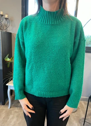 Pull vert col montant Only M, marque: ONLY, état: Bon état, taille: M / 38 / 10, 3,00 €, 3,85 € Protection acheteurs incluse