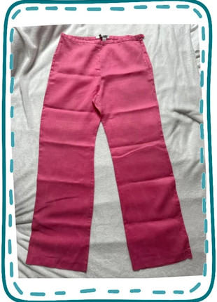 Pantalon rose en lin rose Zara, marque: Zara, état: Très bon état, taille: XL / 42 / 14, 15,90 €, 17,40 € Protection acheteurs incluse