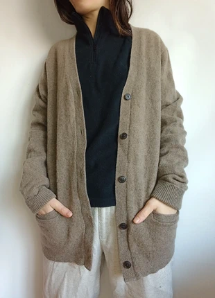 Gilet cardigan laine mi-long marron uniqlo, oversize, fisherman boyish knitwear, marke: Uniqlo, zustand: Sehr gut, größe: M / 38 / 10, 40,00 €, 42,70 € inklusive Vinted-Käuferschutz