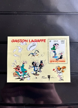 Timbre gaston Lagaffe fête du timbre 2001, marque: Gaston Lagaffe, état: Neuf sans étiquette, 2,00 €, 2,80 € Protection acheteurs incluse