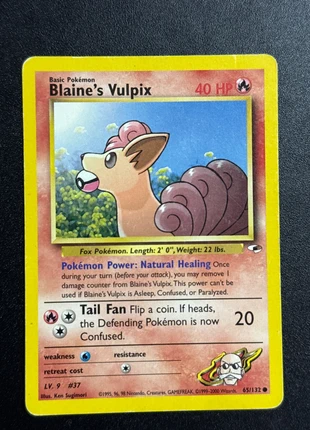 Blaine Vulpix GH 65/132, brand: Pokémon, condizioni: Buone, €2.25, €3.06 include la Protezione acquisti