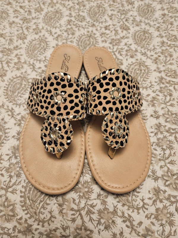 Leopard Print Sandals 1