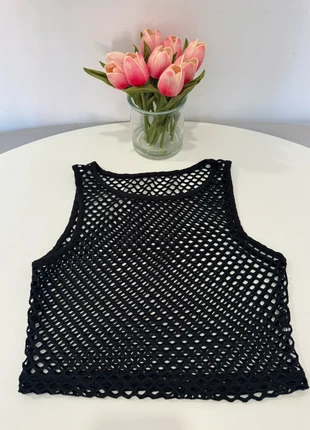 Crop Top de Rejilla Color Negro Talla XS de Shein, marque: Shein, état: Très bon état, taille: XS / 34 / 6, 2,00 €, 2,80 € Protection acheteurs incluse