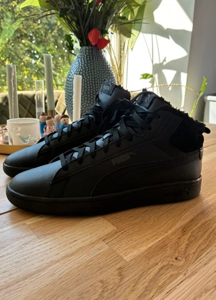 Puma Smash 3.0 Mid WTR – Black / Shadow Gray – maat 43 (UK 9, US 10), marca: Puma, estado: Muito bom, tamanho: 43, €30.00, €32.20 inclui Proteção do Comprador