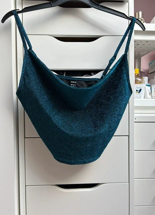 Blue Glitter Crop Top, brand: Glitter, condition: New without tags, size: M / 38 / 10, €2.00, €2.80 includes Buyer Protection