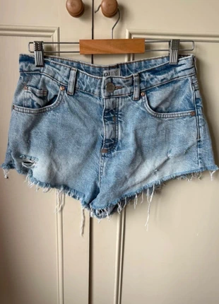 River Island Light Wash Distressed Denim Shorts - Size 10 - Frayed Hem, brand: River Island, condition: Very good, size: M / 38 / 10, €4.00, €4.90 includes Buyer Protection