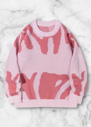 Pull rose graphique abstrait taille M style streetwear oversize y2k vintage, marke: y2k, zustand: Sehr gut, größe: M, 35,00 €, 37,45 € beinhaltet Vinted-Käuferschutz Pro