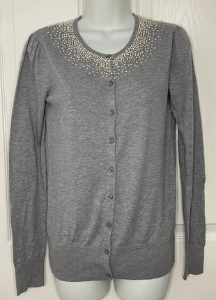 French connection grey pearl bead design cardigan, brand: French Connection, condition: Good, size: S / UK 8-10, £3.50, £4.38 includes Buyer Protection