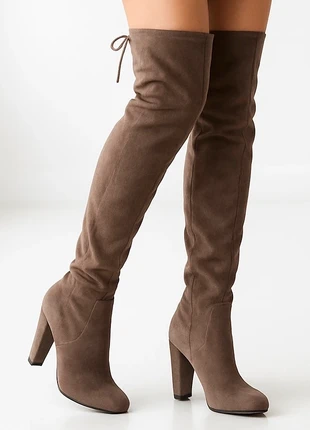 Cuissardes taupes suédées, marque: sans marque, état: Neuf sans étiquette, taille: 37, 13,00 €, 14,35 € Protection acheteurs incluse