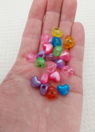 Perles coeur multicolore en acrylique 10mm - 20pcs A1775, marque: Création bijoux Syllikan, état: Très bon état, 2,00 €, 2,80 € Protection acheteurs (Pro) incluse