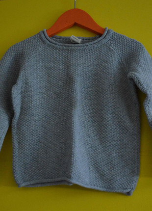 Alana - 92 - Pull tricoté coton bio - Strickpulli grau, marque: Alana, état: Bon état, taille: 24-36 mois / 92 cm, 2,00 €, 2,80 € Protection acheteurs incluse