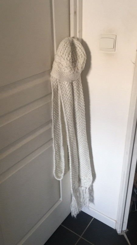 Écharpe laine blanche 1