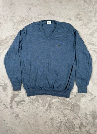 Pull Lacoste Bleu Col V | Taille 6 XL Homme | Logo Crocodile Brodé | Maille Fine Vintage, marque: Lacoste, état: Bon état, taille: XL, 14,99 €, 16,44 € Protection acheteurs incluse