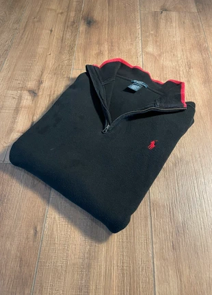 1/4 zip / half zip / gilet camionneur Ralph Lauren noir et rouge 100% coton - Old Money, marca: Ralph Lauren, estado: Bueno, tamaño: S, 32,00 €, 34,30 € Protección al comprador incluida