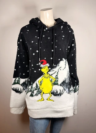 The Grinch Christmas sherpa hoodie for women, cozy winter fleece sweatshirt, brand: Vintage Dressing, condition: Very good, size: XL / 42 / 14, €32.90, €35.25 includes Buyer Protection