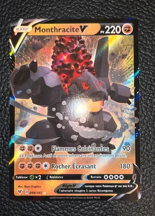 Monthracite V 098/185, marque: Pokémon, état: Très bon état, 3,00 €, 3,85 € Protection acheteurs (Pro) incluse
