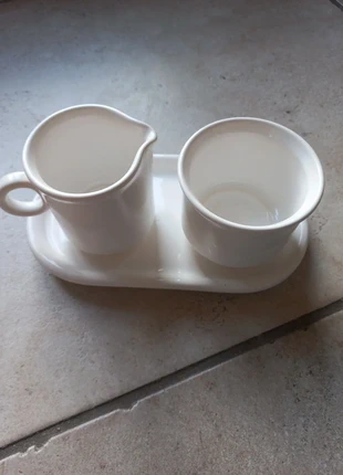 Xenos aardewerk wit melk kannetje en suiker koffieset set roomstel serveerschaal suikerpot, merk: Xenos, staat: Heel goed, € 9,99, € 11,19 inclusief Kopersbescherming