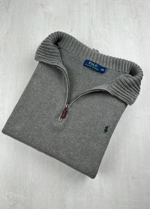 Pull col camionneur zippé Ralph Lauren gris logo vert brodé XXL homme, marca: Ralph Lauren, estado: Bom, tamanho: XXL, €45.00, €47.95 inclui Proteção do Comprador Pro