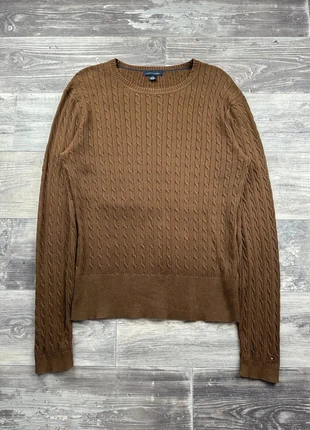 Pull d'hiver Torsadé Tommy Hilfiger Marron taille L, marque: Tommy Hilfiger, état: Très bon état, taille: L / 40 / 12, 13,00 €, 14,35 € Protection acheteurs (Pro) incluse