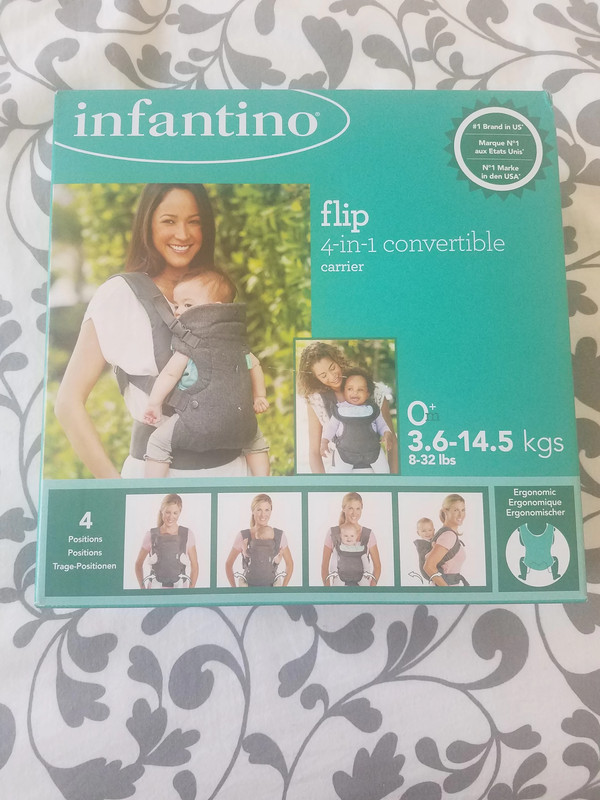 Infantino Porte-bébé Flip Ergonomique 4 en 1 - Gris