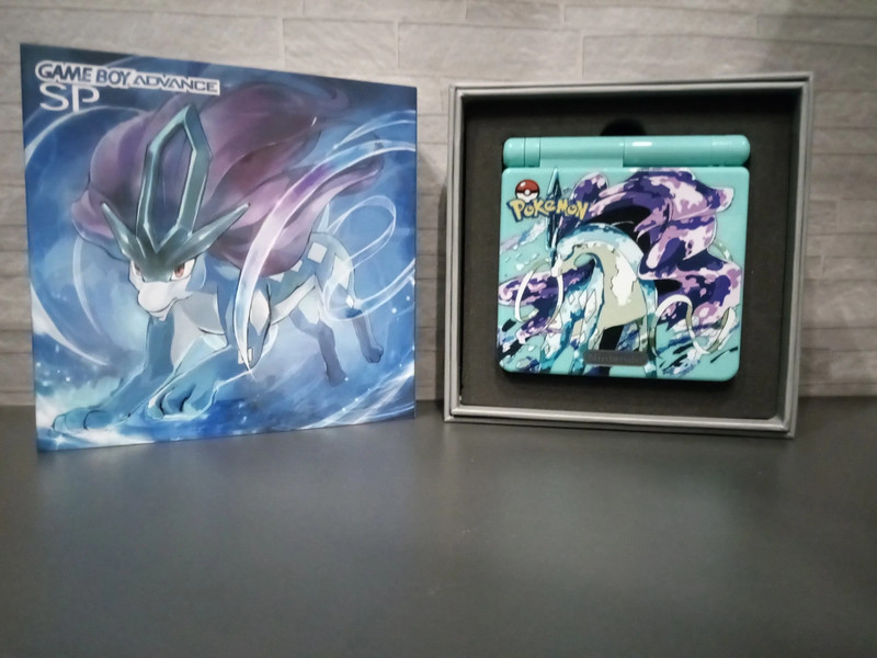 [Retro-Origin] Nintendo Game Boy Advance SP Pokemon Suicune IPS V3 4